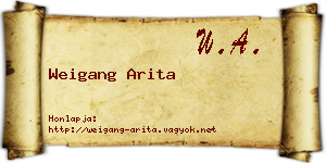 Weigang Arita névjegykártya